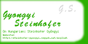 gyongyi steinhofer business card